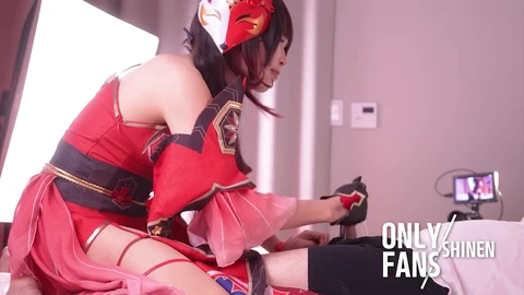 Ladyboy asiático, travestido japonés