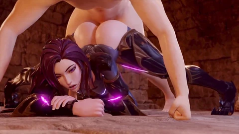KDA Kaisa gets her tight backside pounded hard - rule 34 style!