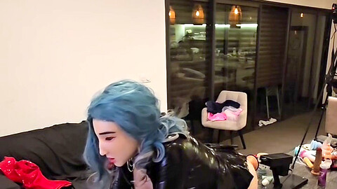 Sissy latex and the ultimate sissy sex machine experience