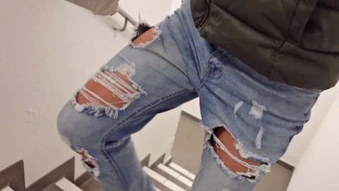 Jeans, outdoor anal