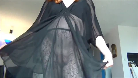 Black crossdresser, redhead crossdresser