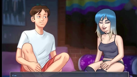 Il mio super-sexy transgender Gamer22 si esibisce durante il gameplay di Summer Time Saga