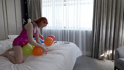 Latex femboy sex videos, balloon popping sex