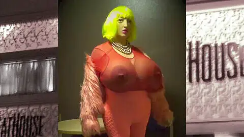 Big fake tits, big nipples